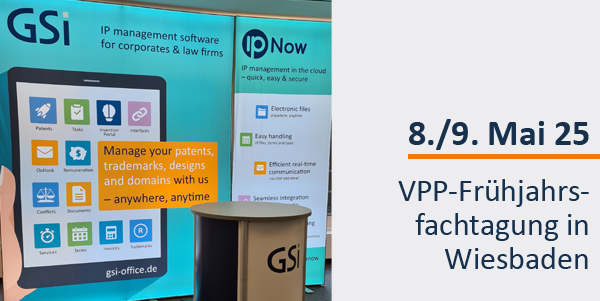 Patentverwaltungssysteme der GSI auf der VPP